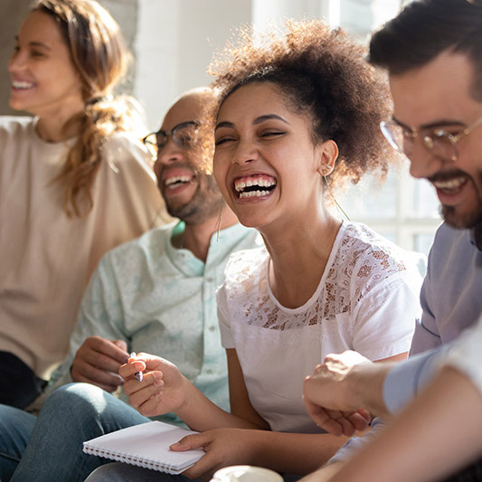 Happy members of University of Louisiana Credit Union